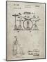 PP852-Sandstone Frank Ippolito Practice Drum Set Patent Poster-Cole Borders-Mounted Giclee Print