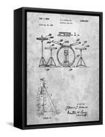 PP852-Slate Frank Ippolito Practice Drum Set Patent Poster-Cole Borders-Framed Stretched Canvas