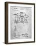 PP852-Slate Frank Ippolito Practice Drum Set Patent Poster-Cole Borders-Framed Giclee Print