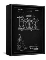 PP852-Vintage Black Frank Ippolito Practice Drum Set Patent Poster-Cole Borders-Framed Stretched Canvas