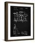 PP852-Vintage Black Frank Ippolito Practice Drum Set Patent Poster-Cole Borders-Framed Giclee Print