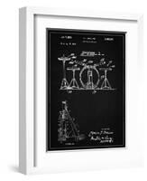 PP852-Vintage Black Frank Ippolito Practice Drum Set Patent Poster-Cole Borders-Framed Giclee Print