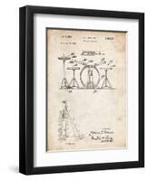 PP852-Vintage Parchment Frank Ippolito Practice Drum Set Patent Poster-Cole Borders-Framed Giclee Print