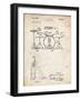 PP852-Vintage Parchment Frank Ippolito Practice Drum Set Patent Poster-Cole Borders-Framed Giclee Print
