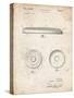 PP854-Vintage Parchment Frisbee Patent Poster-Cole Borders-Stretched Canvas