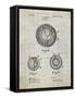 PP856-Antique Grid Parchment Golf Ball 1902 Patent Poster-Cole Borders-Framed Stretched Canvas