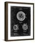 PP856-Black Grunge Golf Ball 1902 Patent Poster-Cole Borders-Framed Giclee Print