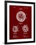 PP856-Burgundy Golf Ball 1902 Patent Poster-Cole Borders-Framed Giclee Print