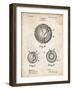 PP856-Vintage Parchment Golf Ball 1902 Patent Poster-Cole Borders-Framed Giclee Print