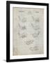 PP857-Antique Grid Parchment Golf Club Head Patent Poster-Cole Borders-Framed Giclee Print