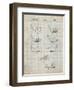 PP857-Antique Grid Parchment Golf Club Head Patent Poster-Cole Borders-Framed Giclee Print
