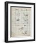 PP857-Antique Grid Parchment Golf Club Head Patent Poster-Cole Borders-Framed Giclee Print