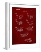 PP857-Burgundy Golf Club Head Patent Poster-Cole Borders-Framed Giclee Print