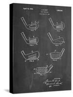 PP857-Chalkboard Golf Club Head Patent Poster-Cole Borders-Stretched Canvas