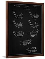 PP857-Vintage Black Golf Club Head Patent Poster-Cole Borders-Framed Giclee Print