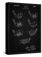 PP857-Vintage Black Golf Club Head Patent Poster-Cole Borders-Stretched Canvas