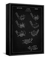 PP857-Vintage Black Golf Club Head Patent Poster-Cole Borders-Framed Stretched Canvas
