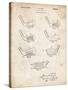 PP857-Vintage Parchment Golf Club Head Patent Poster-Cole Borders-Stretched Canvas