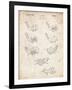 PP857-Vintage Parchment Golf Club Head Patent Poster-Cole Borders-Framed Giclee Print