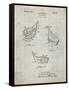 PP858-Antique Grid Parchment Golf Fairway Club Head Patent Poster-Cole Borders-Framed Stretched Canvas