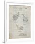 PP858-Antique Grid Parchment Golf Fairway Club Head Patent Poster-Cole Borders-Framed Giclee Print