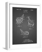 PP858-Black Grid Golf Fairway Club Head Patent Poster-Cole Borders-Framed Giclee Print