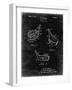 PP858-Black Grunge Golf Fairway Club Head Patent Poster-Cole Borders-Framed Giclee Print