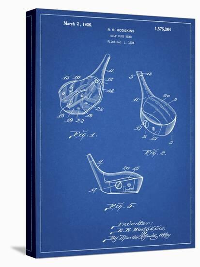 PP858-Blueprint Golf Fairway Club Head Patent Poster-Cole Borders-Stretched Canvas