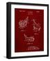 PP858-Burgundy Golf Fairway Club Head Patent Poster-Cole Borders-Framed Giclee Print