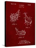 PP858-Burgundy Golf Fairway Club Head Patent Poster-Cole Borders-Stretched Canvas