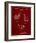 PP858-Burgundy Golf Fairway Club Head Patent Poster-Cole Borders-Framed Giclee Print