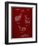 PP858-Burgundy Golf Fairway Club Head Patent Poster-Cole Borders-Framed Giclee Print