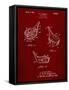 PP858-Burgundy Golf Fairway Club Head Patent Poster-Cole Borders-Framed Stretched Canvas