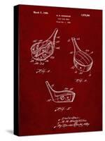 PP858-Burgundy Golf Fairway Club Head Patent Poster-Cole Borders-Stretched Canvas