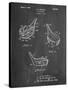 PP858-Chalkboard Golf Fairway Club Head Patent Poster-Cole Borders-Stretched Canvas