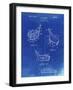 PP858-Faded Blueprint Golf Fairway Club Head Patent Poster-Cole Borders-Framed Giclee Print