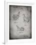 PP858-Faded Grey Golf Fairway Club Head Patent Poster-Cole Borders-Framed Giclee Print