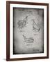 PP858-Faded Grey Golf Fairway Club Head Patent Poster-Cole Borders-Framed Giclee Print