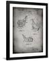 PP858-Faded Grey Golf Fairway Club Head Patent Poster-Cole Borders-Framed Giclee Print