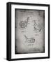 PP858-Faded Grey Golf Fairway Club Head Patent Poster-Cole Borders-Framed Giclee Print