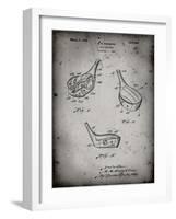 PP858-Faded Grey Golf Fairway Club Head Patent Poster-Cole Borders-Framed Giclee Print