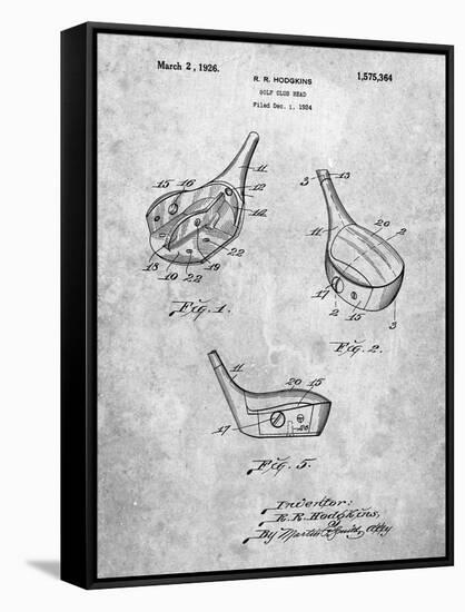 PP858-Slate Golf Fairway Club Head Patent Poster-Cole Borders-Framed Stretched Canvas