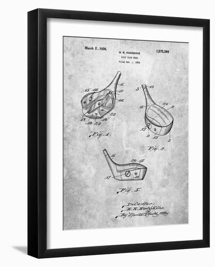 PP858-Slate Golf Fairway Club Head Patent Poster-Cole Borders-Framed Giclee Print