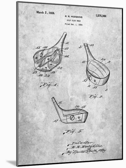 PP858-Slate Golf Fairway Club Head Patent Poster-Cole Borders-Mounted Giclee Print