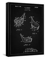 PP858-Vintage Black Golf Fairway Club Head Patent Poster-Cole Borders-Framed Stretched Canvas
