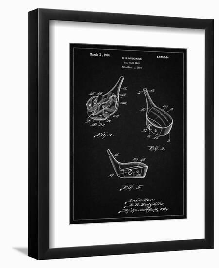 PP858-Vintage Black Golf Fairway Club Head Patent Poster-Cole Borders-Framed Giclee Print