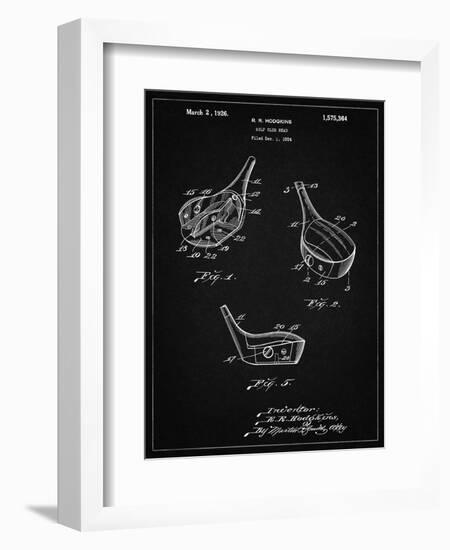 PP858-Vintage Black Golf Fairway Club Head Patent Poster-Cole Borders-Framed Giclee Print