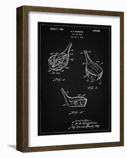 PP858-Vintage Black Golf Fairway Club Head Patent Poster-Cole Borders-Framed Giclee Print