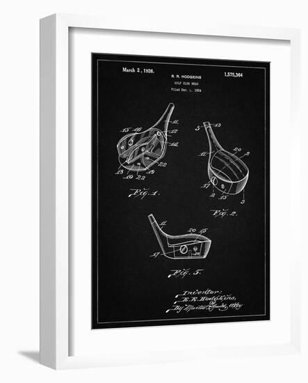 PP858-Vintage Black Golf Fairway Club Head Patent Poster-Cole Borders-Framed Giclee Print