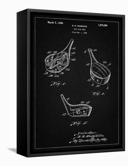 PP858-Vintage Black Golf Fairway Club Head Patent Poster-Cole Borders-Framed Stretched Canvas